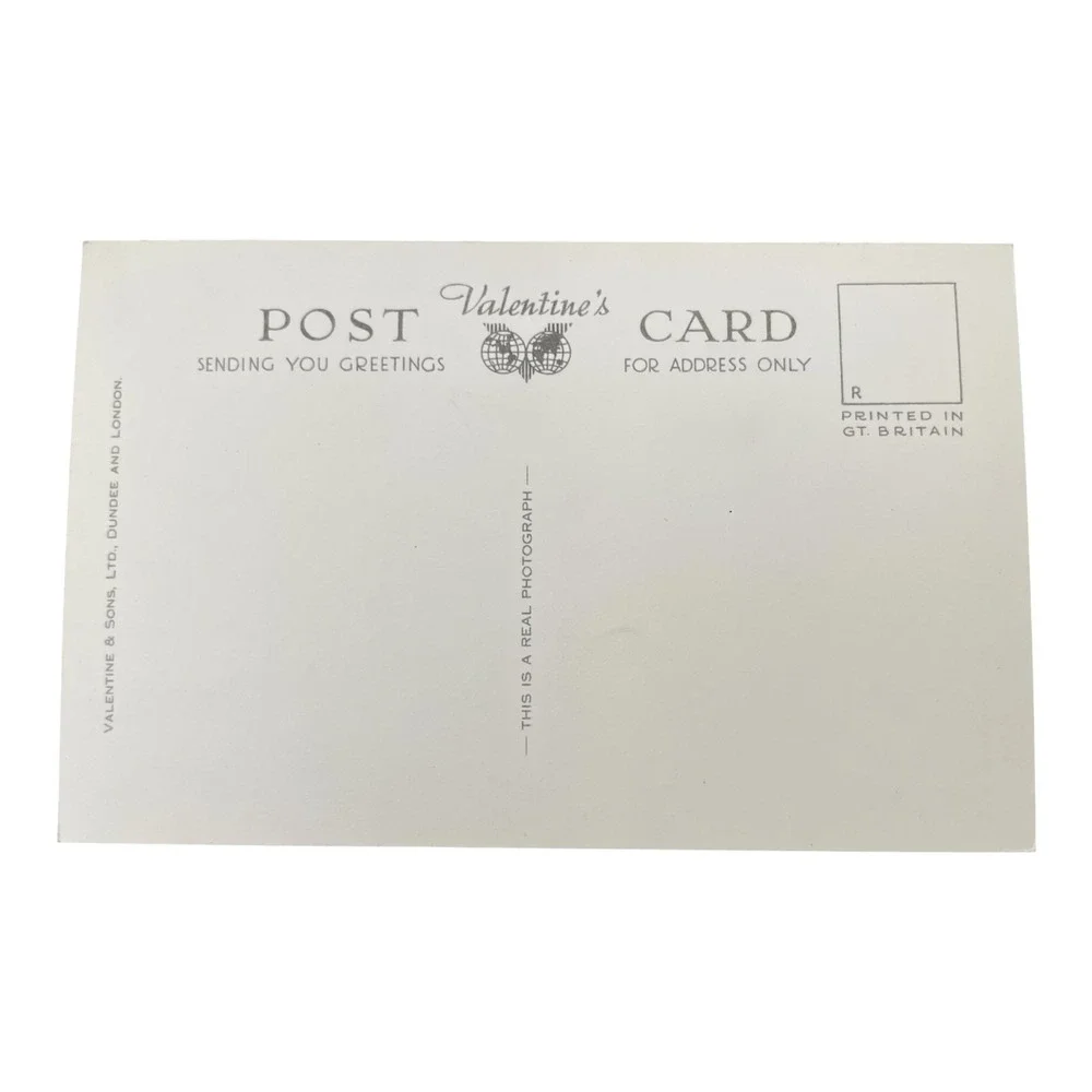 Vintage Valentine's RPPC Postcard Corporation Street Birmingham England UK 1950s